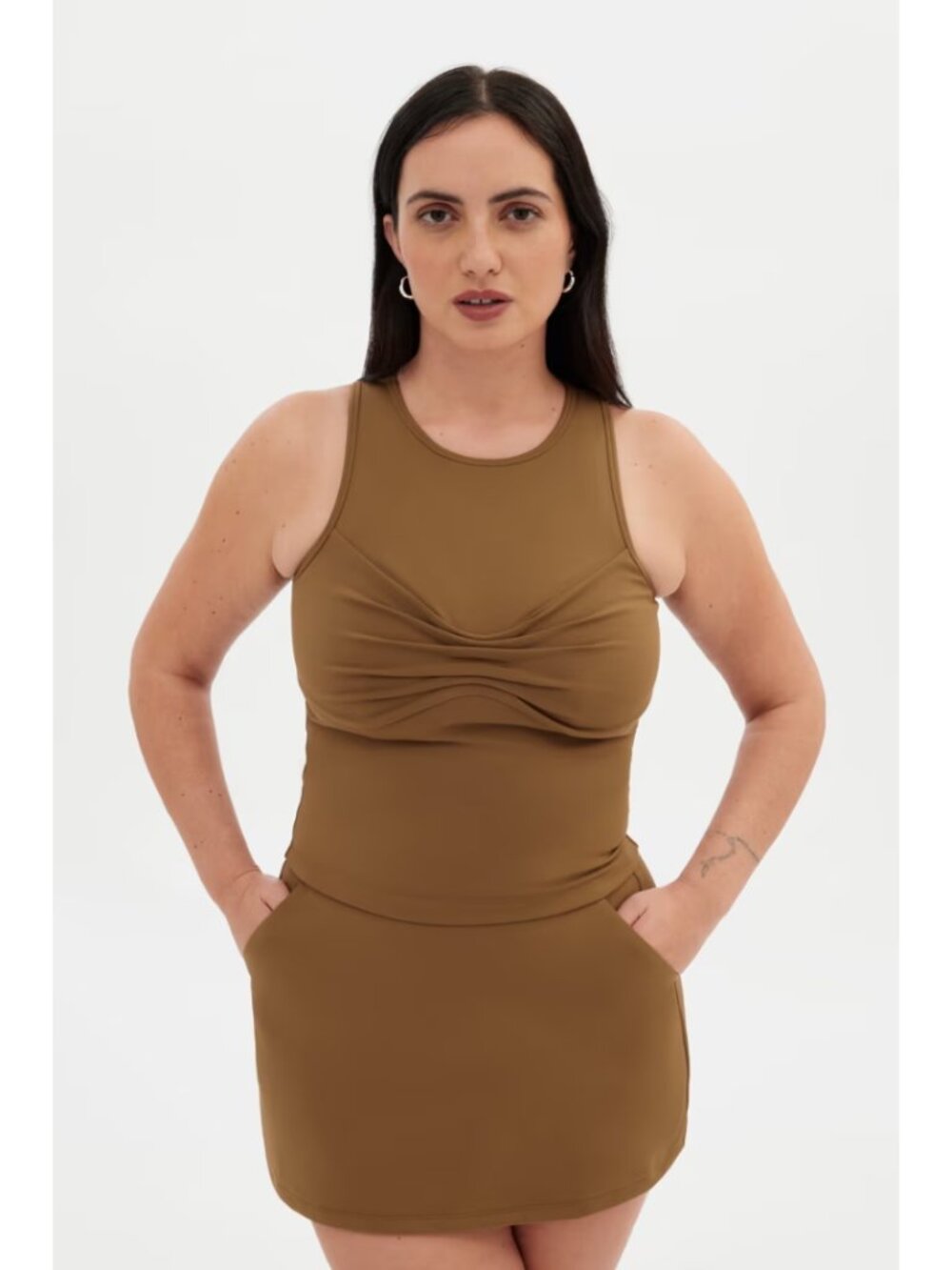Girlfriend Collective Beachwood Lola Mini Skirt Skort NWT 5XL Sporty Neutral